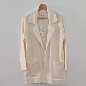 Thread & Supply Cream Open-Front Cardigan
